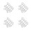 24Pièces Crochets Doubles Inoxydable Rotation 360 Argent 4
