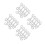 24Pièces Crochets Doubles Inoxydable Rotation 360 Argent 5