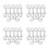 24Pièces Crochets Doubles Inoxydable Rotation 360 Argent 6