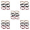 15Paires Garters Polyester Élastiques Antiglisse Colorés 6