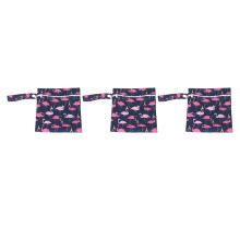 Set di 3 sacchetti bagnato/asciutto resistenti all'acqua per bambini, mini, riutilizzabili, T12