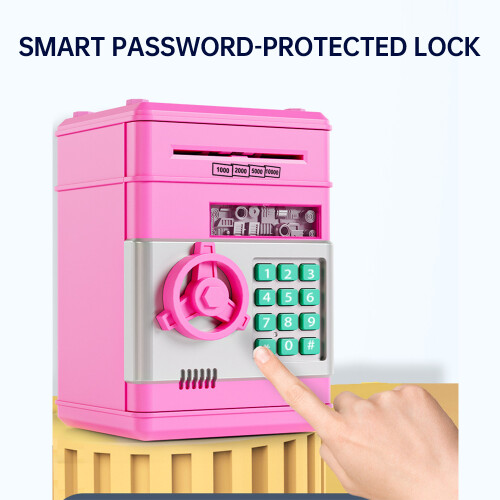 Hucha Mini ATM 19.8x14.3x13.8cm rosa 1