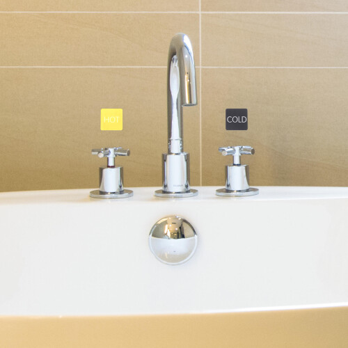4Pièces Labels Auto-Adhésifs Eau Chaude Froide Multiusage 2