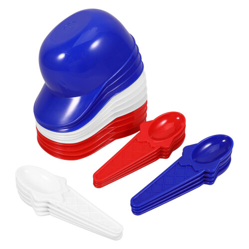 60Pièces Bols À Glace Réutilisables Casquette Colorés