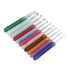 Set di 11 uncinetti ergonomici in alluminio da 2,5–8 mm