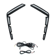 Car DRL Daytime Running Light LED Fog Lamps Tri-Color Light for 2023-2024 Turn Signal Light
