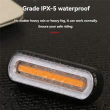 Wireless Bicycle Alarm Rear Tail Light with Turn Signal Waterproof Remote Control USB Bike Brake Taillight