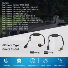 2Pcs Car LED Angel Eye Light 6000K H8 Light Bulb for E82 E87 E90 E91 E92 M3 E93 E60 E61 E63 E70 X5 E71 X6 E89 Z4
