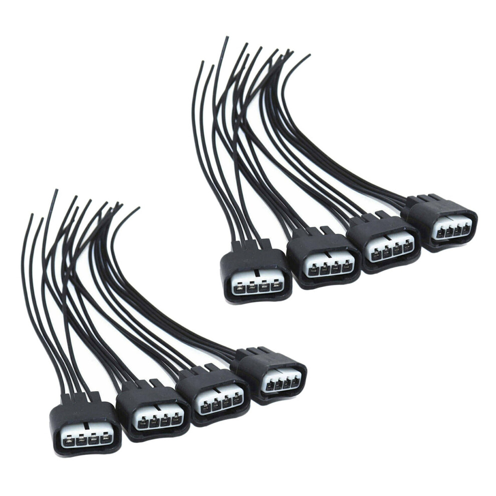 8Pcs Ignition Coil Pigtail Connector Repair Harness Kit Set For Black 6031947268790