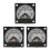 3X AC 0-300V Round Analog Dial Panel Meter Voltmeter Gauge Black 1