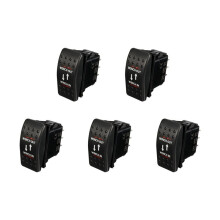 5X 12V 20A Winch in Winch Out -OFF- Interruptor Basculante 7 Pin LED ROJO