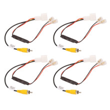 4X 4 Pin Car Reverse Camera Retention Wiring Harness Cable Plug Adapter Connector Fit for