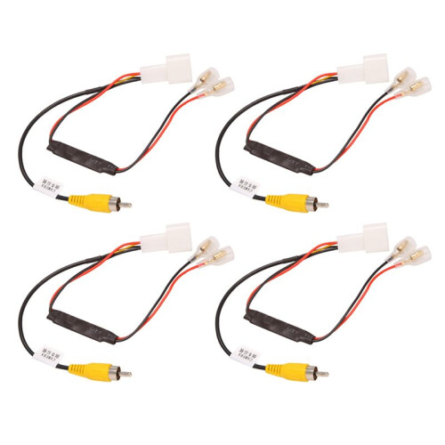 4X 4 Pin Car Reverse Camera Retention Wiring Harness Cable Plug Adapter Connector Fit for 1