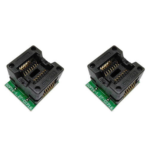 2X SOP16 a DIP16 IC Programmer Adapter Socket 150Mil Chip Programmer SOP16-1.27 Adapter Socket to DIP16 Ots16-1.27-03