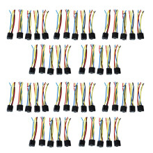 50 Pcs 5 Pin Wires Cable Relay Socket Harness Connector  12V for Car Auto
