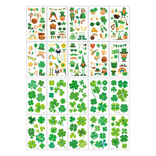 10pcs Four Leaf Clovers Designs Sticker Quick Application for-1 1