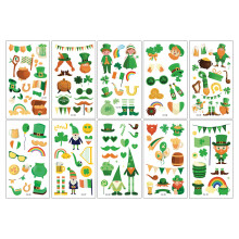 Pack of 10 Clovers Tattooed Sticker Easy Apply Waterproof for-2