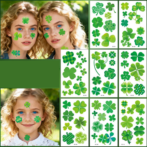 10pcs Four Leaf Clovers Designs Sticker Quick Application for-1 2