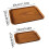 Wood Grain Rectangular Serving Tray – Plastic, 3
