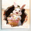 Paashaas sticker met 3D-effect, waterdicht, 1 vel 5