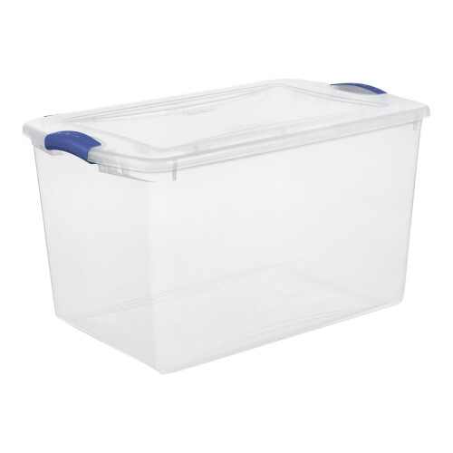 Contenitori in plastica trasparente con coperchio, confezione da 2 1