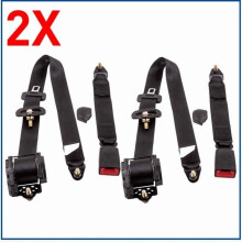 Ceinture de sécurité auto rétractable universelle à 3 points (lot de 2)