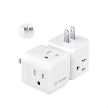 YANTONG 2-3 Prong Splitter 2 Pack, 3-Way Extender with 360 Rotating Plug, US to Japan Adapter, Compatible with Non-grounded Outlets