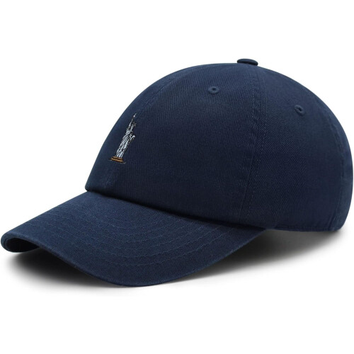Καπέλο μπέιζμπολ New York Unisex με κέντημα από βαμβάκι και σχέδιο μπαμπά με άγαλμα της 1
