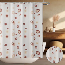 8-pak plastikowych zasłon prysznicowych z haczykami, wodoodporna zasłona do łazienki, montaż bez otworów, 180 x 100 cm