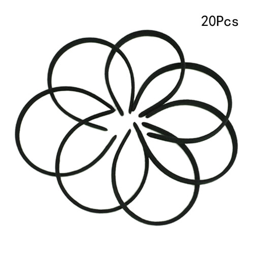 Fascia per capelli in plastica nera satinata, comoda ed elegante, 20 pezzi 2