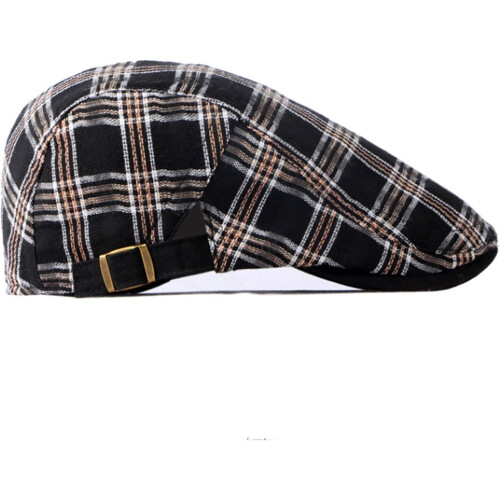 2er-Pack Herren-Baumwoll-Schiebermützen im Gatsby-Stil mit Karomuster 2