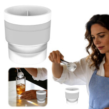 Whiskey-Eiskugelform 8x8, Eiswürfelbereiter für 1 Stück, hausgemachter runder Silikon-Eiswürfelbereiter, stapelbare runde Eiswürfel