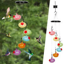 Mangeoire à colibris avec carillon éolien – Suspension extérieure