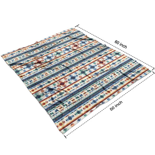 Boho geometric lamb wool throw blanket 50x60 inches 2