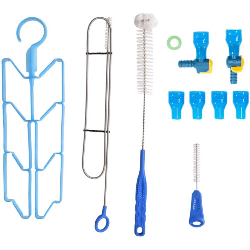 Kit de limpeza em aço inoxidável 304, resistente e durável.