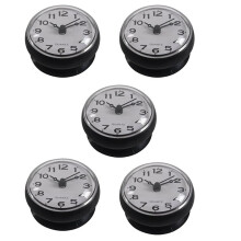 5pcs 7cm Waterproof Kitchen Bathroom Shower Clock Suction Cup Sucker Wall Black