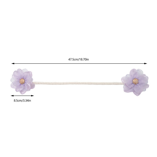 Paire décorative faite à la main de deux embrasses de rideaux à fleurs 2