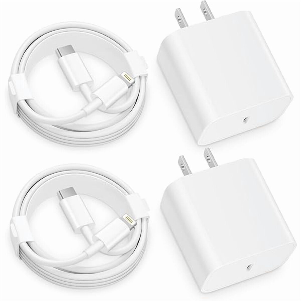 Iphone Fast Charger 20W Pd Usb-C With 6Ft Cable (2-Pack) 971050593838