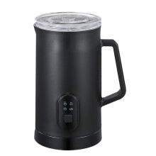 4-In-1 Electric Milk Frother 400W 590ml Hot and Cold Milk Foamer Silent Operation Stainless Steel Milk US Plug A