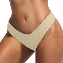 Slip da donna, slip a vita bassa per tutti i giorni, morbidi, traspiranti, comodi, intimo casual per tutte le stagioni, intimo da donna, beige, S