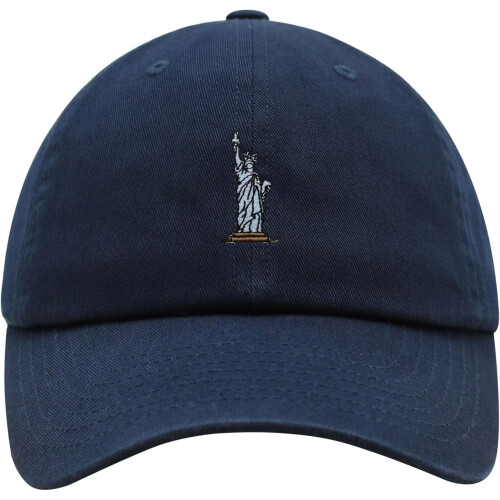 Καπέλο μπέιζμπολ New York Unisex με κέντημα από βαμβάκι και σχέδιο μπαμπά με άγαλμα της