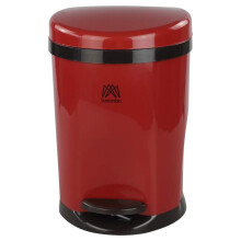 Round Foot Step Trash Can with Lid, Garbage/Waste Bin with Pedals, 2.2 Gallons / 8.3 Liters, Red