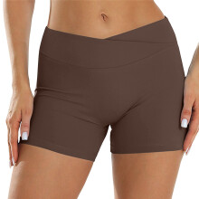 Women's high-waisted workout shorts with scrunch waistband