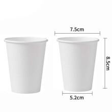 Fehér papírpoharak – eldobható, 7,5 cm-es tetejű, 30 darabos csomag