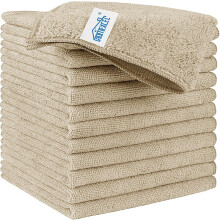 Chiffons de nettoyage en microfibre bleue, lot de 50, 29 x 29 cm, non pelucheux, anti-rayures, ultra-absorbants et réutilisables pour le verre, les