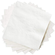 Serviettes blanches pour boissons, 11,4 x 11,4 cm pliées, paquet de 500