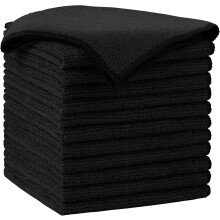 Chiffons de nettoyage en microfibre, paquet de 50, 30 x 30 cm, doux, absorbants et non pelucheux, pour voitures, fenêtres, cuisine, maison –