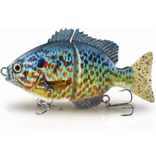 Rybárske návnady, žiabrová swimbait - pomaly sa potápajúca kĺzavá návnada na ostrieže a crappie, realistická viackĺbová návnada s