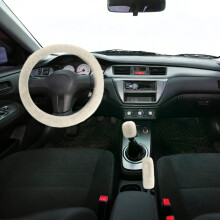 Zachte wollen stuurwielhoes – Warme winterbeschermer en auto-interieuraccessoire, geschikt voor de meeste auto's
