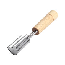 Valentine's Day Bear Cookie Stamp – Wooden Handle, Stainless Steel, Custom Embossed, Durable Baking Tool